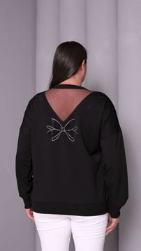 Immagine di CURVY GIRL TOP WITH SPARKLES AND BACK CHIFFON